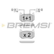 BP3816.JPG Kit Pastiglie Freno Posteriore Alfa Romeo Giulia Stelvio Bp3816 68309144aa Con Contatto Segnalazione Usura S.f. Bremb