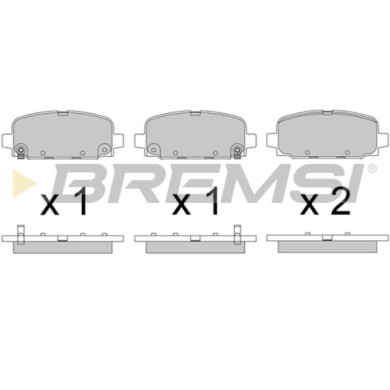 BP3818.JPG Kit Pastiglie Freno Posteriore Jeep Compass Bp3818 00k68353597aa Con Contatto Segnalazione Usura S.f. Trw Bremsi