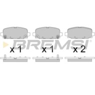 BP3818.JPG Kit Pastiglie Freno Posteriore Jeep Compass Bp3818 00k68353597aa Con Contatto Segnalazione Usura S.f. Trw Bremsi