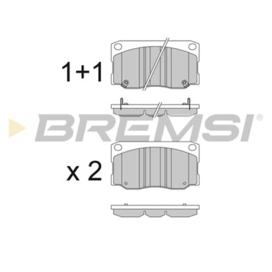 BP3822.JPG Kit Pastiglie Freno Anteriore Hyundai Chorus Ii Bp3822 58101-45a00 Senza Sensore Usura Integrato S.f. Mando Bremsi