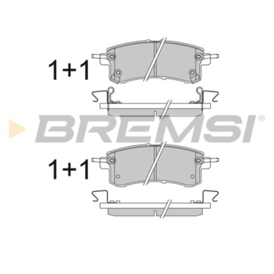 BP3823.JPG Kit Pastiglie Freno Posteriore Infiniti Qx4 Bp3823 D4060-1lb0a Con Contatto Segnalazione Usura S.f. Advics Bremsi
