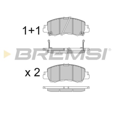 BP3828.JPG Kit Pastiglie Freno Anteriore Mitsubishi Eclipse Cross Bp3828 46 05b 481 Con Contatto Segnalazione Usura S.f. Advics 
