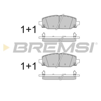 BP3829.JPG Kit Pastiglie Freno Posteriore Jeep Wrangler Iv Bp3829 68386838aa Con Segnalazione Acustica Usura S.f. Trw Bremsi