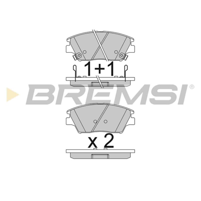 BP3837.JPG Kit Pastiglie Freno Anteriore Ssangyong Tivoli Xlv Suv Bp3837 48130-350a0 Con Contatto Segnalazione Usura S.f. Mando 