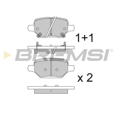 BP3840.JPG Kit Pastiglie Freno Posteriore Opel Mokka/mokka X Bp3840 42539412 Con Segnalazione Acustica Usura Bremsi