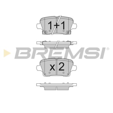 BP3841.JPG Kit Pastiglie Freno Posteriore Opel Insignia B Country Tourer Insignia B Grand Sport Insignia B Sports Tourer Bp3841 