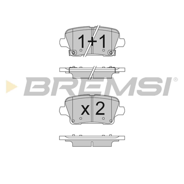 BP3841.JPG Kit Pastiglie Freno Posteriore Opel Insignia B Country Tourer Insignia B Grand Sport Insignia B Sports Tourer Bp3841 