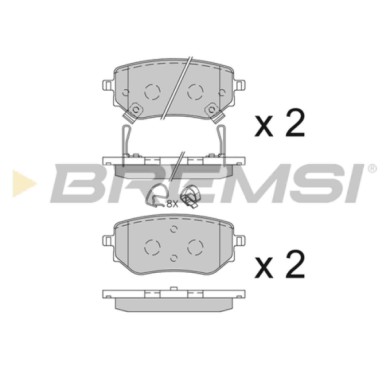 BP3843.JPG Kit Pastiglie Freno Posteriore Mercedes-benz Classe X Classe X Pianale Piatto/telaio Bp3843 4704230600 Bremsi