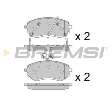 BP3844.JPG Kit Pastiglie Freno Anteriore Mercedes-benz Classe X Classe X Pianale Piatto/telaio Bp3844 4704205300 Bremsi