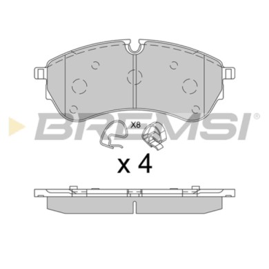 BP3846.JPG Kit Pastiglie Freno Anteriore Man Tge Autobus Bp3846 2n0698151 Bremsi
