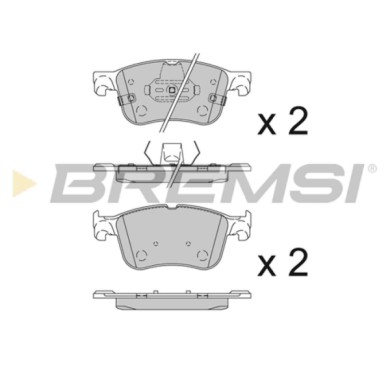 BP3847.JPG Kit Pastiglie Freno Anteriore Ford Focus Iv Focus Iv Tre Volumi Focus Iv Turnier Bp3847 2209149 Con Contatto Segnalaz