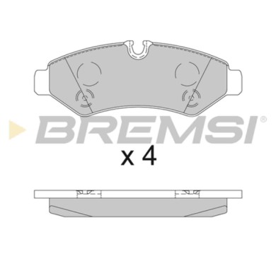 BP3848.JPG Kit Pastiglie Freno Posteriore Mercedes-benz Sprinter 3,5-t Tourer Bus (b907) Bp3848 907 420 81 01 S.f. Brembo Bremsi