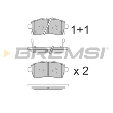 BP3858.JPG Kit Pastiglie Freno Anteriore Suzuki Ignis Iii Bp3858 55810-62r00 Con Contatto Segnalazione Usura S.f. Hitachi Bremsi