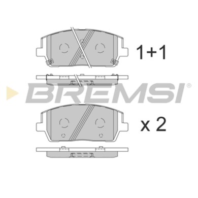 BP3860.JPG Kit Pastiglie Freno Anteriore Hyundai Santa Fú Iv Bp3860 58101s1a80 Con Segnalazione Acustica Usura Bremsi