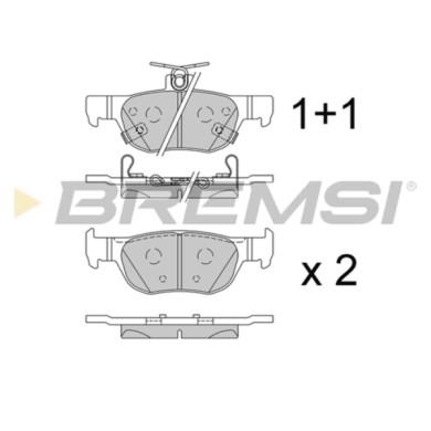 BP3862.JPG Kit Pastiglie Freno Posteriore Mazda 3 2 Volumi/coda Spiovente 3 Tre Volumi Cx-30 Bp3862 Bcya2643z Bremsi