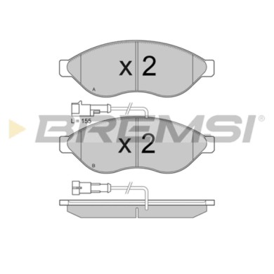 BP3868.JPG Kit Pastiglie Freno Anteriore Citroen Jumper Ii Autobus Bp3868 14 114 573 80 Con Contatto Segnalazione Usura S.f. Bre