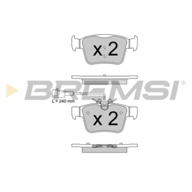 BP3870.JPG Kit Pastiglie Freno Posteriore Alfa Romeo Giulia Stelvio Maserati Ghibli Iii Levante Suv Quattroporte Vi Bp3870 68318