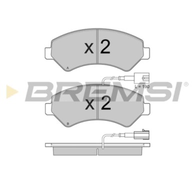 BP3871.JPG Kit Pastiglie Freno Anteriore Fiat Ducato Autobus Ducato Furgonato Ducato Pianale Piatto/telaio Bp3871 68230105aa Bre