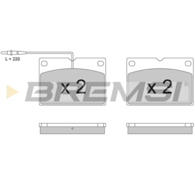 BP7225.JPG Kit Pastiglie Freno Anteriore Chevrolet Generico Bp7225 S.f. Brembo Bremsi