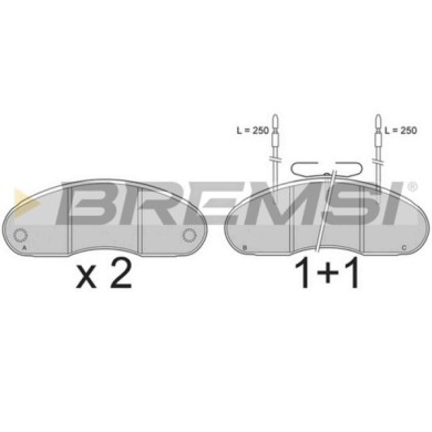BP7242.JPG Kit Pastiglie Freno Anteriore Nissan Trade Furgonato Bp7242 06905294-1 Con Contatto Segnalazione Usura S.f. Bendix Br