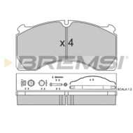 BP7295.JPG Kit Pastiglie Freno Anteriore Chevrolet Generico Bp7295 S.f. Meritor Bremsi