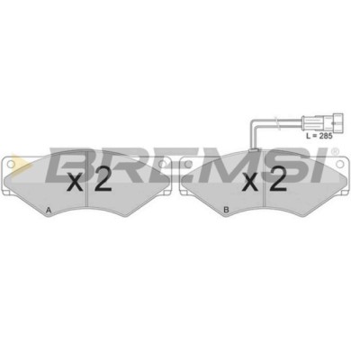 BP7303.JPG Kit Pastiglie Freno Anteriore Iveco Daily Ii Furgonato Daily Ii Pianale Piatto/telaio Bp7303 1906427 S.f. Perrot Brem