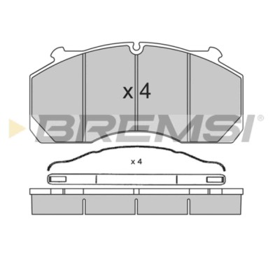 BP7304.JPG Kit Pastiglie Freno Anteriore Mazda 323 Iii Bp7304 S.f. Meritor Bremsi