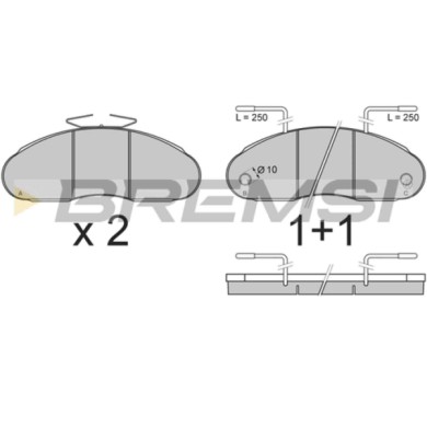BP7307.JPG Kit Pastiglie Freno Anteriore Nissan Trade Furgonato Trade Pianale Piatto/telaio Bp7307 06902656-0 S.f. Bendix Bremsi
