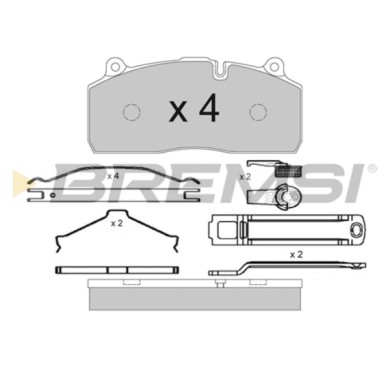 BP7342.JPG Kit Pastiglie Freno Posteriore Chevrolet Generico Bp7342 Predisposto Per Contatto Segnalazione Usura S.f. Haldex Dbt2