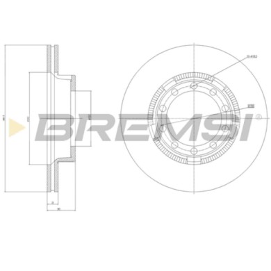 CD5109V.JPG Disco Freno Anteriore 09530110 Iveco 370 Ventilato