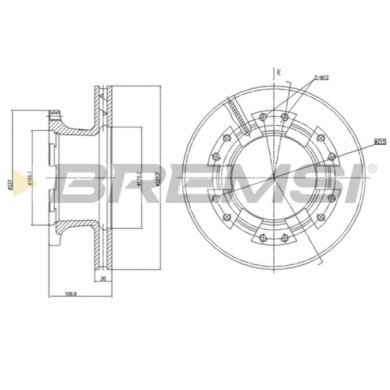 CD5122V.JPG Disco Freno Anteriore 93276100 Vauxhall Insignia Mk I (a) Sports Tourer Audi A6 Avant Volkswagen Golf Vi Ventilato