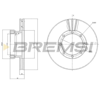 CD5131V.JPG Disco Freno Anteriore 93058800 Volvo Fl6 Ventilato