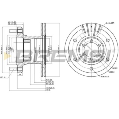 CD5133V.JPG Disco Freno Anteriore 93084500 Iveco Daily Ii Furgonato Daily Ii Pianale Piatto/telaio Ventilato S.f. Perrot 4x50