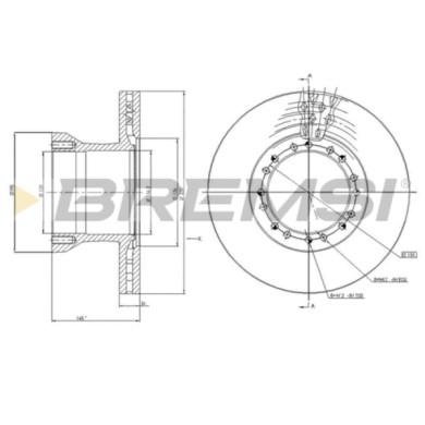 CD5256V.JPG Disco Freno Anteriore 93142500 Daf Lf 45 Ventilato