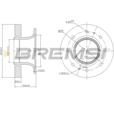 CD5305S.JPG Disco Freno Anteriore 93243000 Volvo Fl Pieno S.f. Meritor C Duco