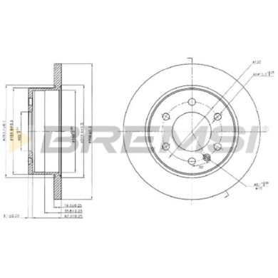 CD5311S.JPG Disco Freno Posteriore 93143300 Mercedes-benz Sprinter 3,5-t Autobus (b906) Pieno