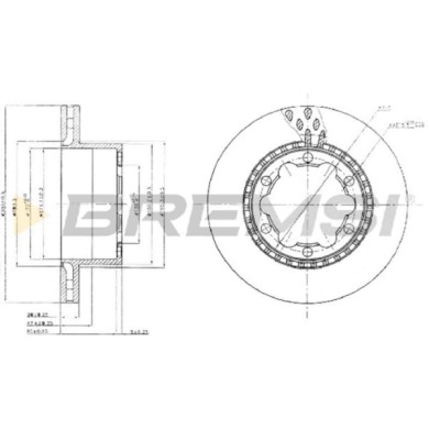 CD5312V.JPG Disco Freno Posteriore 93143400 Mercedes-benz Sprinter 4,6-t Furgonato (b906) Ventilato