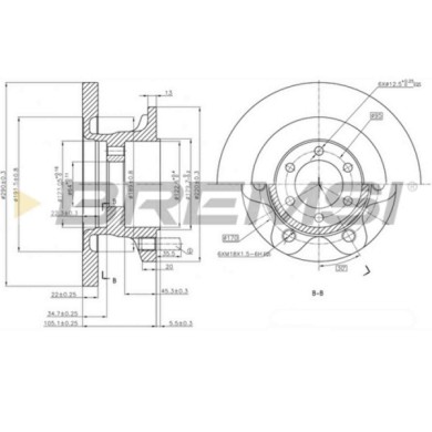 CD5313S.JPG Disco Freno Anteriore 93175400 Iveco Daily Iii Furgonato Daily Iii Pianale Piatto/telaio Daily Iii Autobus Pieno