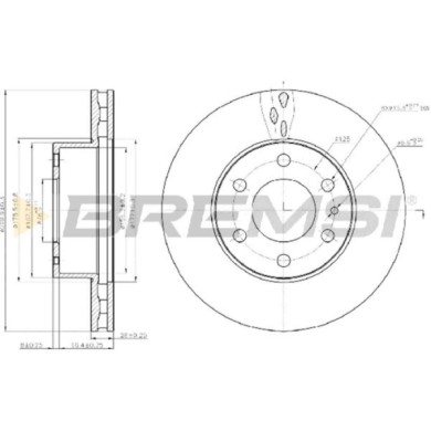 CD5314V.JPG Disco Freno Anteriore 92155900 Iveco Daily Vi Furgonato Ventilato