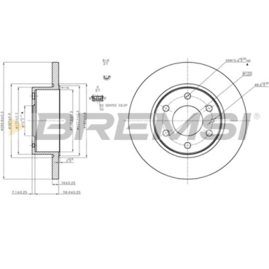 CD5316S.JPG Disco Freno Posteriore 93177500 Iveco Daily Vi Furgonato Pieno