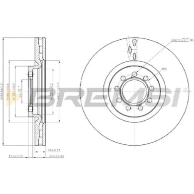 CD5317V.JPG Disco Freno Anteriore 92155700 Iveco Daily Vi Autobus Ventilato