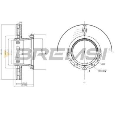 CD5318V.JPG Disco Freno Posteriore 93253000 Iveco Stralis I Ventilato