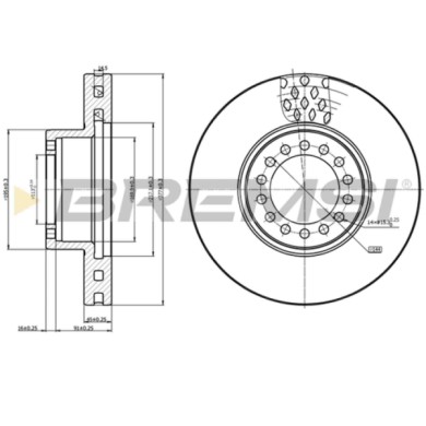 CD5319V.JPG Disco Freno Anteriore 93175200 Iveco Eurocargo I-iii Ventilato