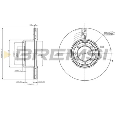 CD5320V.JPG Disco Freno Posteriore 93175300 Iveco Daily Iv Furgonato Daily Iv Pianale Piatto/telaio Ventilato