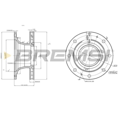 CD5341V.JPG Disco Freno Posteriore 93324600 Glas Goggomobil Isar Isar Station Wagon Volkswagen Passat Variant Ventilato