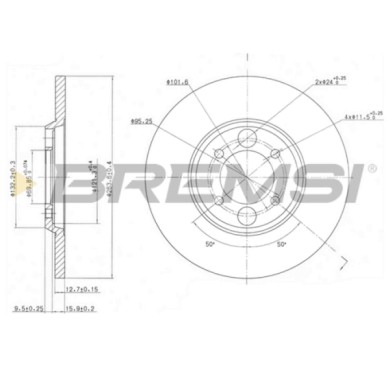 CD6034S.JPG Disco Freno Posteriore 08255710 Daimler 2.8 - 5.3 Pieno