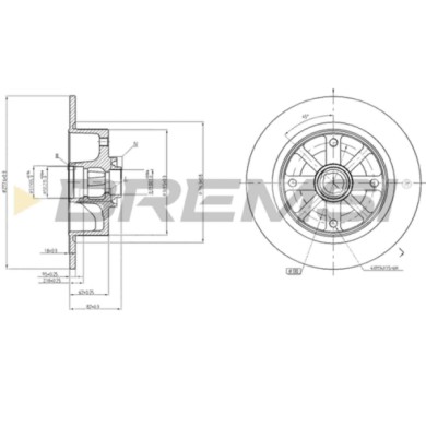 CD6043S.JPG Disco Freno Anteriore 92010300 Volkswagen 1500,1600 (31) Pieno