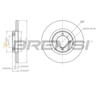CD6049S.JPG Disco Freno Anteriore 98200 Daihatsu Charmant (a) Pieno