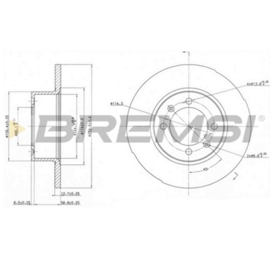 CD6056S.JPG Disco Freno Anteriore 92027600 Rover A60 Cambridge Saab 900 I 900 I Cabriolet 900 I Combi Coupé 90 99 Pieno