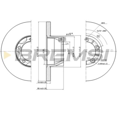CD6058S.JPG Disco Freno Anteriore 92031500 Volkswagen Lt 28-35 I Autobus (281-363) Pieno